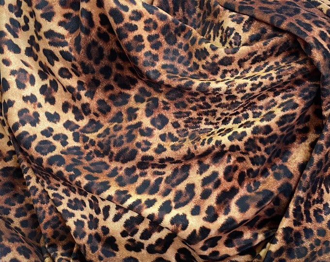 Gold Leopard stretch spandex  fabric 58" wide