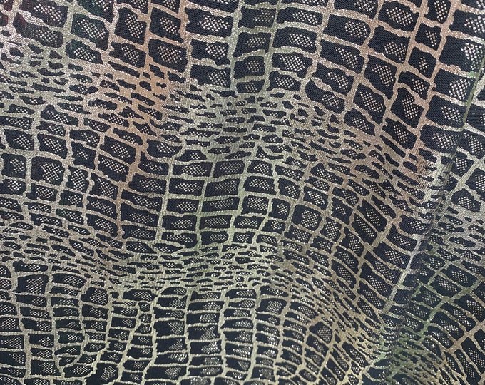Gray alligator Power Mesh Stretch Fabric 60" per yard
