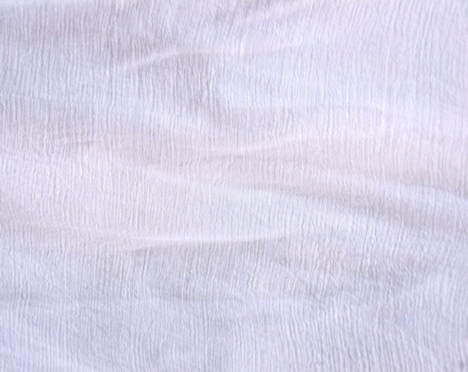 White Cotton Gauze Lightweight Fabric | Soft Breathable Double Gauze Cloth by the Yard | DIY Sewing, Baby Blankets, Scarves, Apparel, Crafts