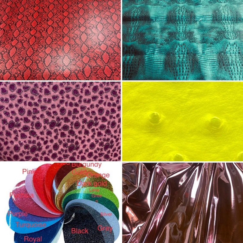 a collage of different colors of material