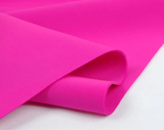 Fuchsia Neoprene scuba techno fabric by the yard