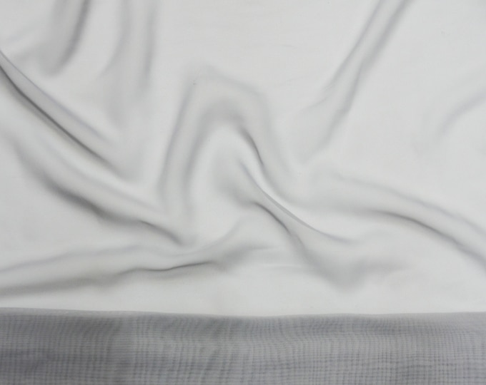 Silver Chiffon soft Sheer  60" Wide Fabric By The yard HOME DECOR