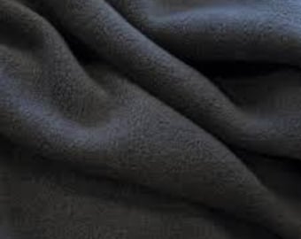 Dark charcoal Soft Anti-Pill Fleece Fabric by the Yard | Warm Cozy Craft Fabric for Blankets, Pajamas, Costumes & DIY Projects