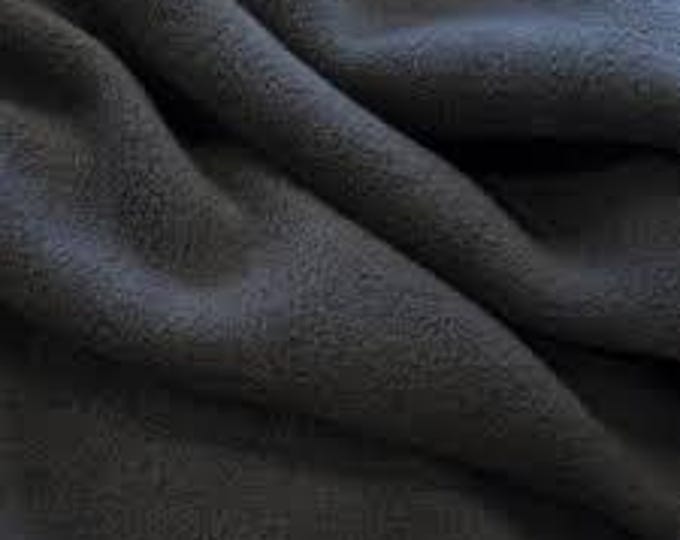 Dark charcoal Soft Anti-Pill Fleece Fabric by the Yard | Warm Cozy Craft Fabric for Blankets, Pajamas, Costumes & DIY Projects