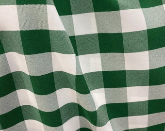 Kelly green Polyester Poplin Gingham Checkered rod Panels living room curtains home decor window treatments nursey valance