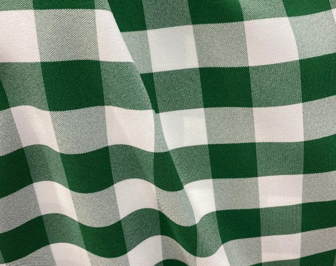 Kelly green Polyester Poplin Gingham Checkered rod Panels living room curtains home decor window treatments nursey valance