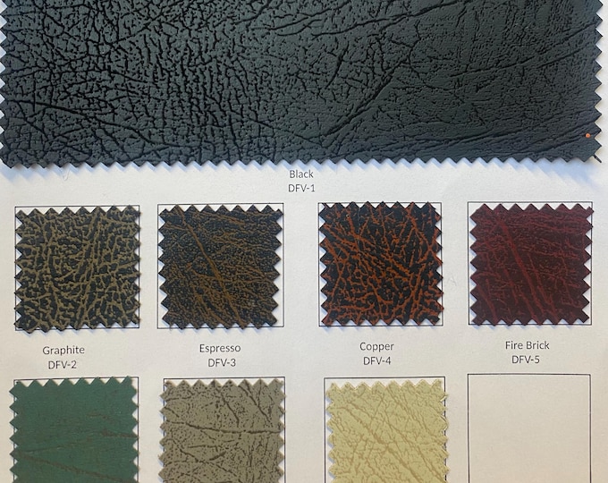 Distressed Vinyl Fabric by Yard – Rustic Leather Look Upholstery, Automotive, Bags