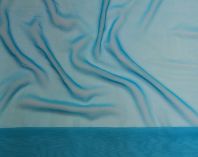 Aqua Chiffon soft Sheer  60" Wide Fabric By The yard HOME DECOR