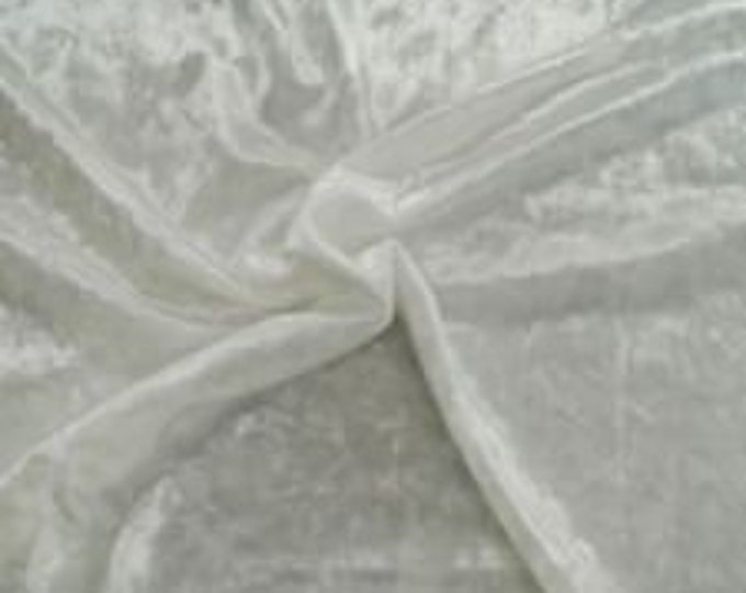 White Crushed Stretch Ice Velvet Clothing Dress Spandex 4-WAY Stretch Fabric