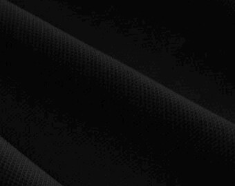 Black Poly Cotton Fabric by the Yard – Lightweight Broadcloth Material for Apparel, Crafts & Linings
