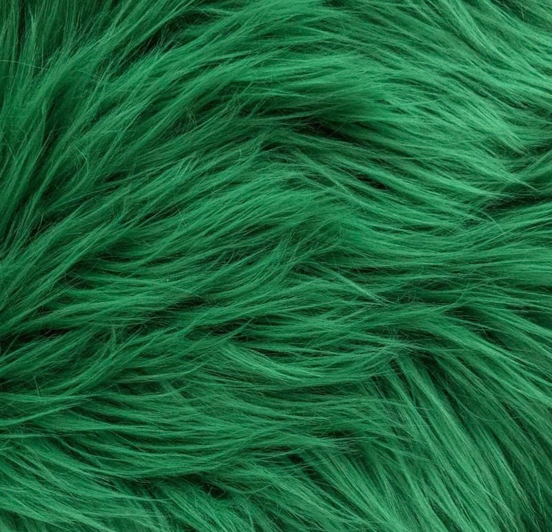 Kelly Green Shaggy Faux Fur Upholstery Fabric Yard 60 Etsy