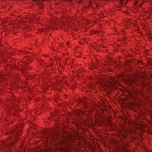 Dark Red Velvet Fabric by the Yard Lux Red Velour Fabric With 