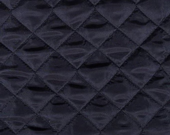 Satin quilted black or white fabric with batting 58" Wide