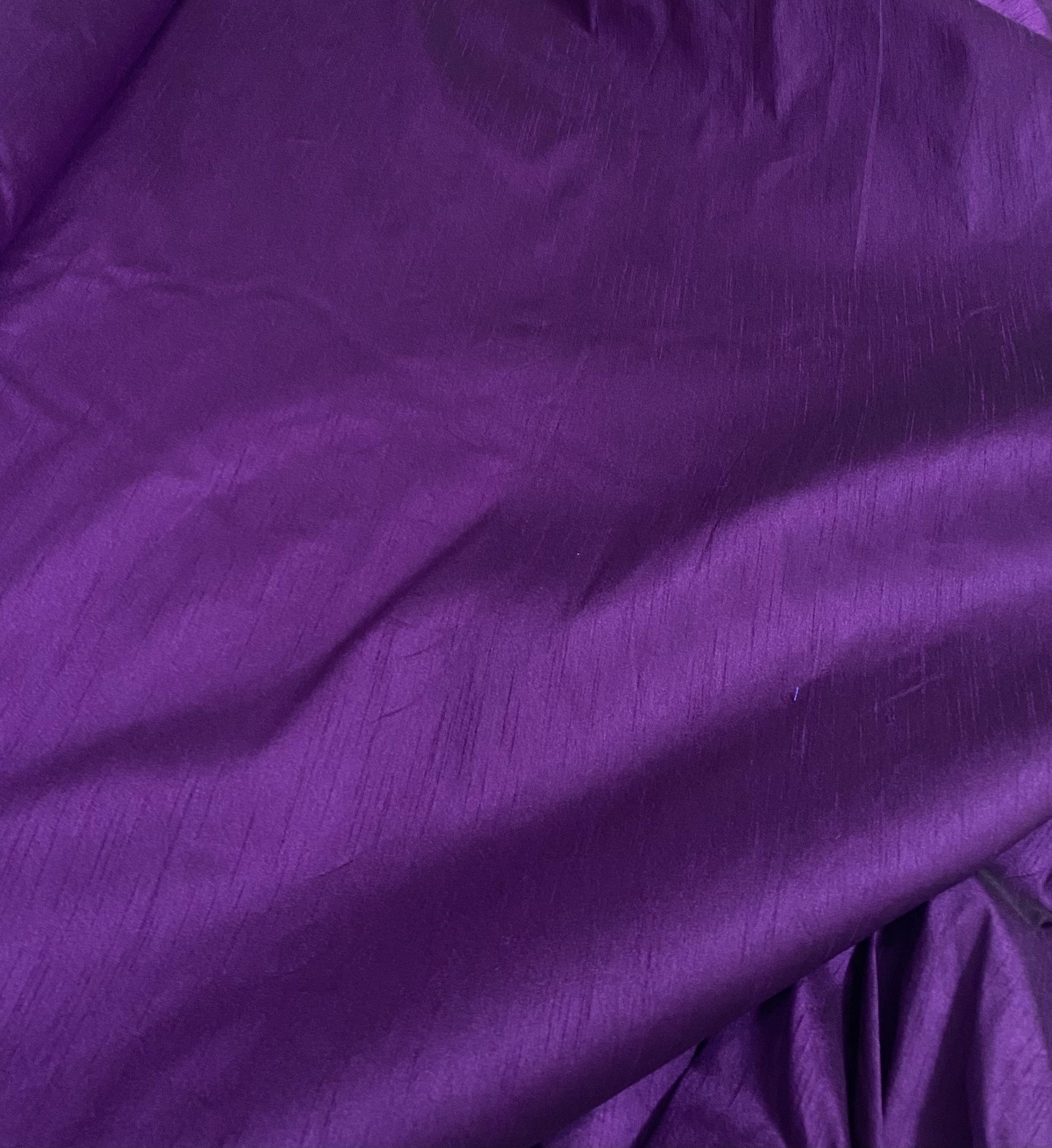 Dark Purple two tone Shantung Dupioni Faux Silk two tone fabric BY THE YARD 54" wide