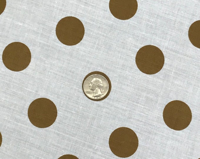 Poly cotton Quarter Size Polka Dots Fabric Print, 60" Wide