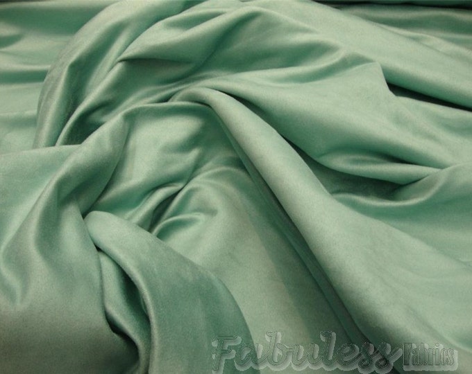Turquoise micro faux suede upholstery drapery clothing fabric BY THE YARD 58" Wide No Stretch