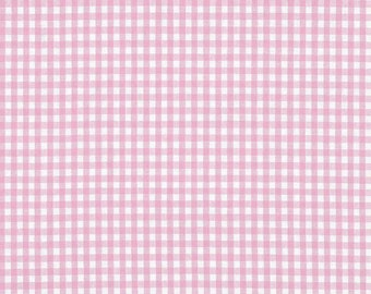 Pink Gingham Checkered 1/8” inch Fabric poly cotton 60” wide- none stretch sold By The Yard