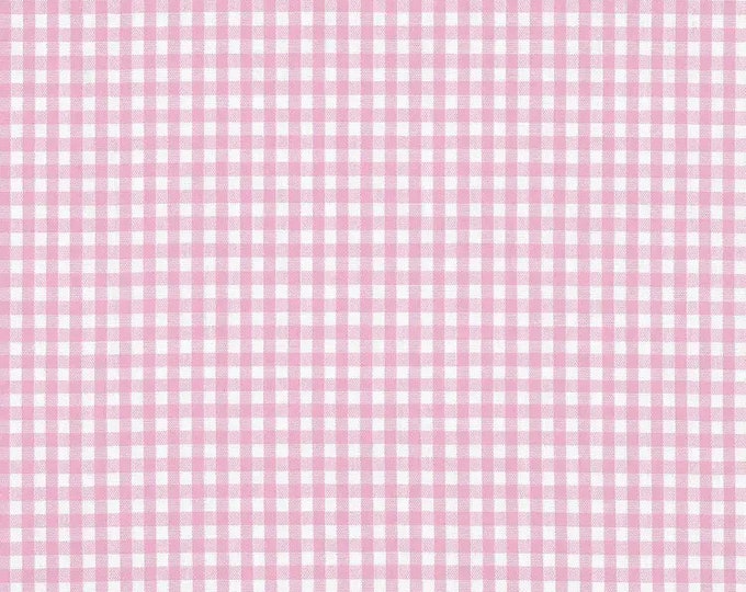 Pink Gingham Checkered 1/8” inch Fabric poly cotton 60” wide- none stretch sold By The Yard