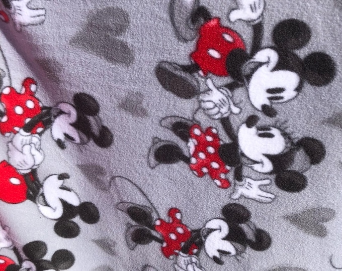 Mini mouse hearts  Fleece By The Yard 60" Licenced Product