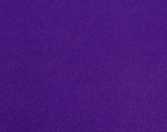 Dark purple short pile Solid Velboa  Fabric by the Yard