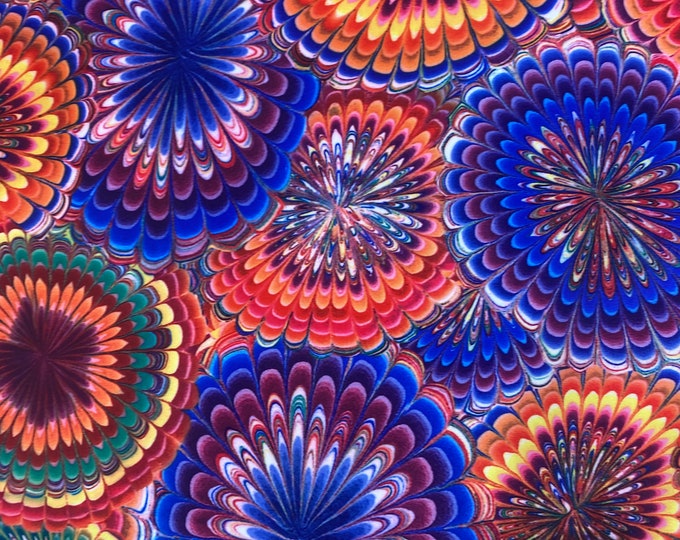 Cosmic  floral stretch spandex SOLD BY YARD 60 inches wide