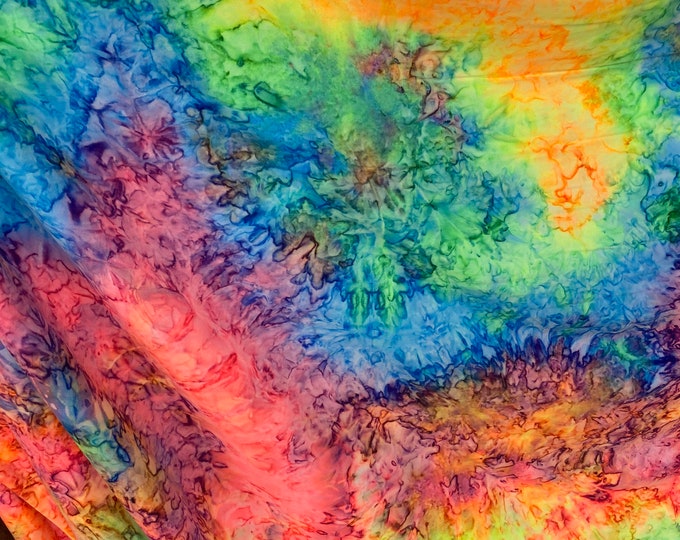 Spandex Tie dye Colors  4 Way Stretch Nylon Spandex or /sold by the yard