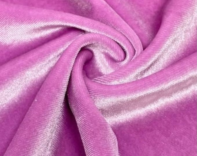 LAVENDER  stretch velvet spandex fabric 60" Wide