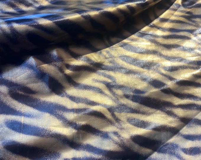 Tiger gold/black vinyl spandex 4 way stretch 60" wide