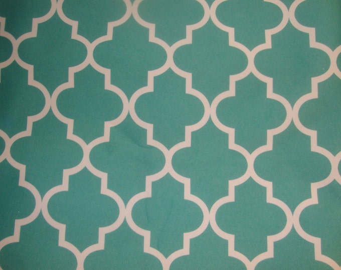 Moroccan Aqua Waterproof Outdoor fabric 60" wide per yard
