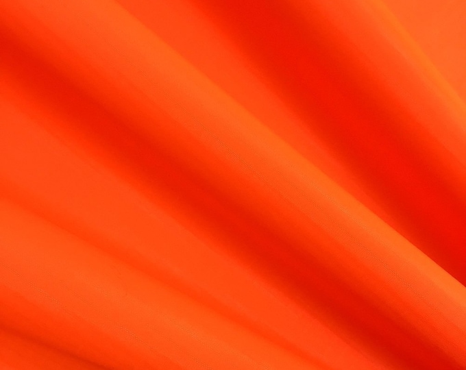 Outdoor fluorescent orange  Packcloth 420 Denier Nylon Water Resistant 60" wide fabric per yard
