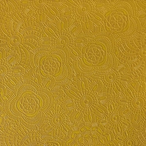 Vinyl faux leather, leather Curry Sphere Embossed upholstery fabric by the yard 54&quot; Wide