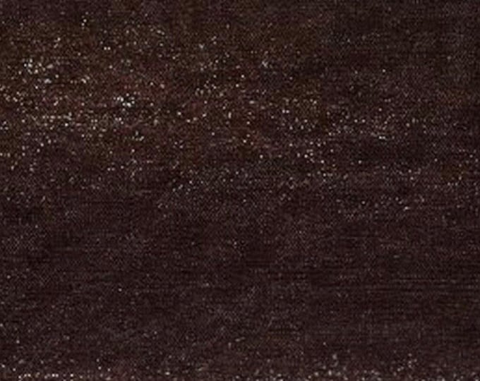 Brown crystal Organza sheer fabric polyester 58" wide