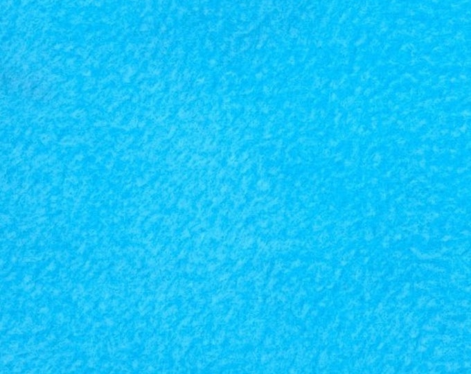 Fleece Solid Polar Fleece Fabric  Turquoise Sold By The Yard 60" Wide Blanket  clothes quilts