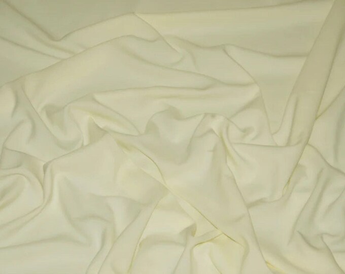 Ivory Poly Gabardine Fabric 59/60" wide, non-stretch by the Yard