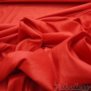 Red Shantung Dupioni Faux Silk two tone fabric BY THE YARD 54" wide