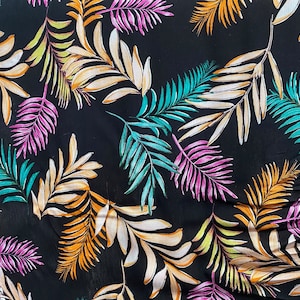Floral leaf rayon soft flowing blouses fabric 54” wide
