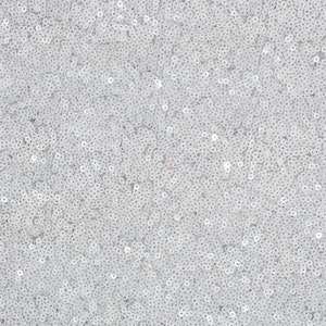 White Mini Disc Glitz Sequin Fabric /54&quot; Wide By The Yard