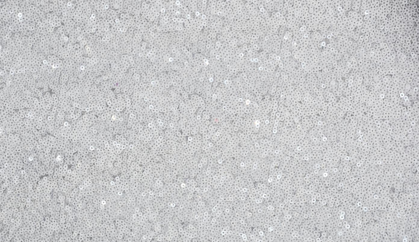 3MM White Mini Sequin Fabric By The Yard - 53/54â€ [3MM-SEQ-WH