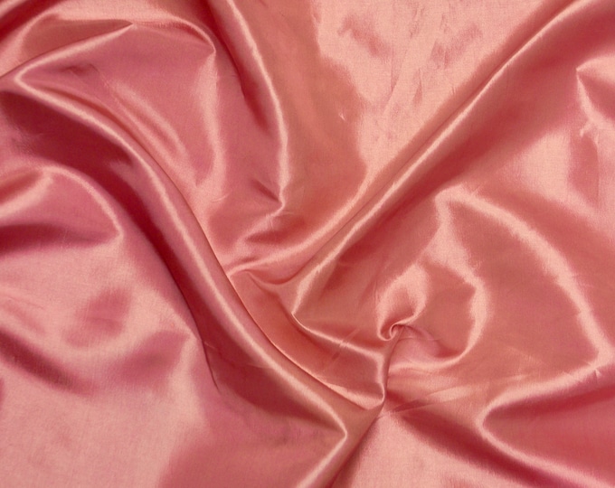 Taffeta coral Dress Drapery Taffeta fabric  58” wide the Yard