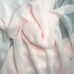 Blush Chiffon soft Sheer  60&quot; Wide Fabric By The yard HOME DECOR