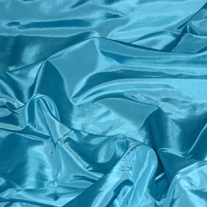 Aqua solid polyester Taffeta fabric by the yard 60” wide