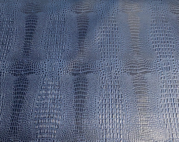 Navy Blue Marine Gator Upholstery Outdoor Vinyl Fabric - Sold By The Yard - 54"