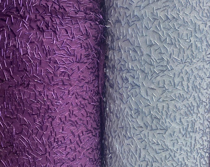 All over pipe work on mesh fabric, 54 inches wide