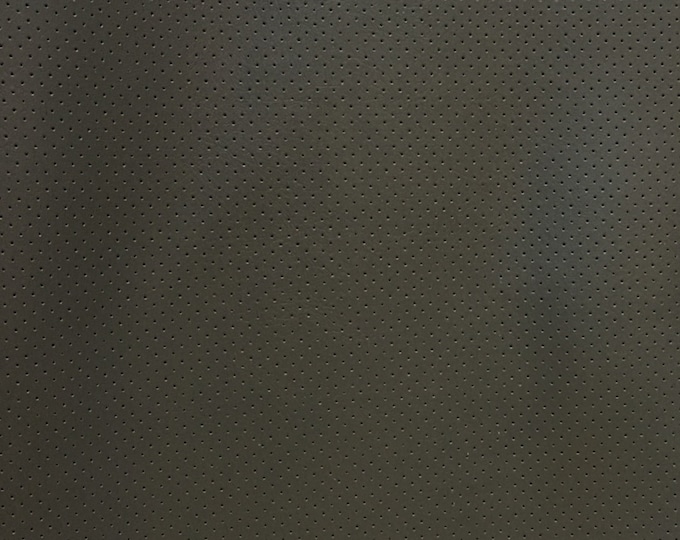 Meduim dark pewter Perforated commercial marine grade upholstery vinyls Faux Leather fabric per yard