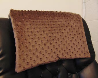Chocolate brown minky dot sot Sofa, Loveseat, Chaise, chair, Headrest Recliner Cover, leather damage Protector, Suede backing.