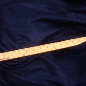 Navy micro faux suede upholstery drapery clothing fabric BY THE YARD 58&quot; Wide No Stretch