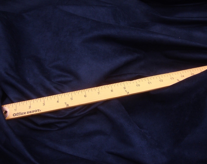 Navy micro faux suede upholstery drapery clothing fabric BY THE YARD 58" Wide No Stretch