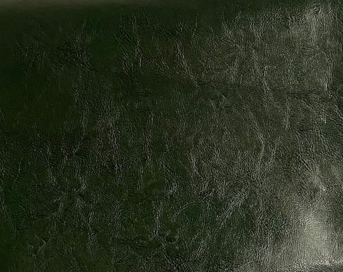 Green smooth houston Faux Leather Wet Upholstery vinyl fabric per yard