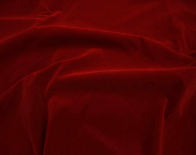 RED Nylon plush velvet poker table drapery upholstery fabric by the yard 58" Wide