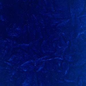 Royal Blue Crushed Velvet upholstery drapery Fabric BY THE YARD 58&quot; Wide